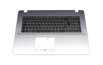 Keyboard incl. topcase DE (german) black/silver original suitable for Asus R702UB