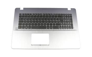 Keyboard incl. topcase DE (german) black/silver original suitable for Asus R702UF