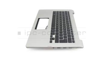 Keyboard incl. topcase DE (german) black/silver original suitable for Asus Transformer Book Flip TP300L