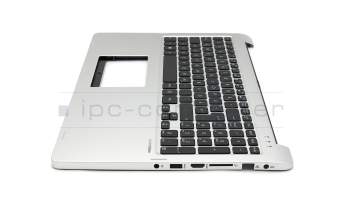 Keyboard incl. topcase DE (german) black/silver original suitable for Asus Transformer Book Flip TP500LN