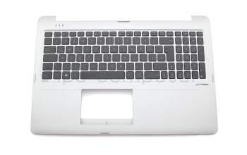 Keyboard incl. topcase DE (german) black/silver original suitable for Asus Transformer Book Flip TP550LA