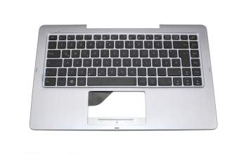 Keyboard incl. topcase DE (german) black/silver original suitable for Asus Transformer Book T300LA