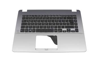 Keyboard incl. topcase DE (german) black/silver original suitable for Asus VivoBook 15 F505BP