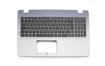 Keyboard incl. topcase DE (german) black/silver original suitable for Asus VivoBook F542UN