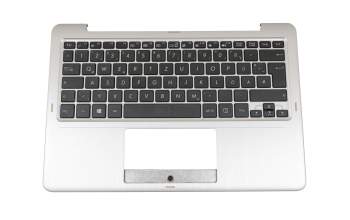 Keyboard incl. topcase DE (german) black/silver original suitable for Asus VivoBook Flip TP201SA