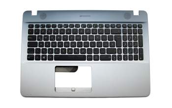 Keyboard incl. topcase DE (german) black/silver original suitable for Asus VivoBook Max F541SA