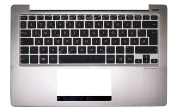 Keyboard incl. topcase DE (german) black/silver original suitable for Asus VivoBook Q200E