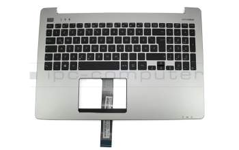 Keyboard incl. topcase DE (german) black/silver original suitable for Asus VivoBook S551LB