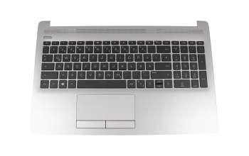 Keyboard incl. topcase DE (german) black/silver original suitable for HP 250 G7 SP