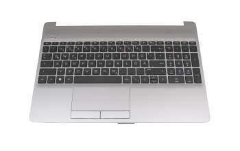 Keyboard incl. topcase DE (german) black/silver original suitable for HP 255 G9