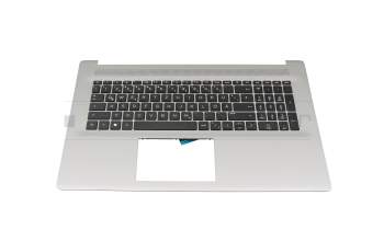 Keyboard incl. topcase DE (german) black/silver original suitable for HP 470 G10