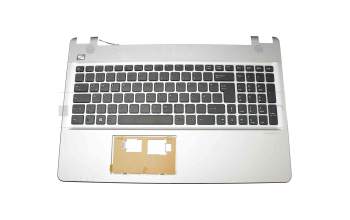 Keyboard incl. topcase DE (german) black/silver original suitable for Medion Akoya E6415 (D15DUN)