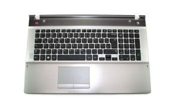 Keyboard incl. topcase DE (german) black/silver original suitable for Samsung NP550P7C