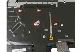 Keyboard incl. topcase DE (german) black/silver with backlight (1060) original suitable for Acer Predator Helios 300 (PH317-52)