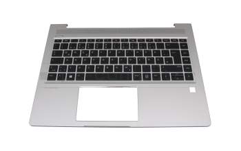 Keyboard incl. topcase DE (german) black/silver with backlight (Heatshield) original suitable for HP ProBook 440 G7