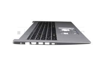 Keyboard incl. topcase DE (german) black/silver with backlight original suitable for Acer Aspire 5 (A515-44G)
