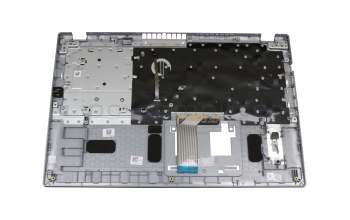 Keyboard incl. topcase DE (german) black/silver with backlight original suitable for Acer Aspire 5 (A515-56)