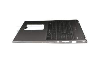 Keyboard incl. topcase DE (german) black/silver with backlight original suitable for Acer Spin 5 (SP515-51GN)
