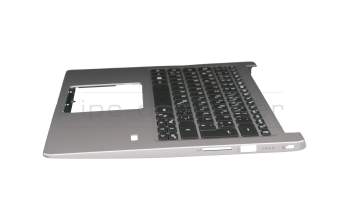 Keyboard incl. topcase DE (german) black/silver with backlight original suitable for Acer Swift 3 (SF314-41)