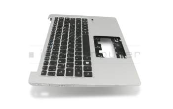 Keyboard incl. topcase DE (german) black/silver with backlight original suitable for Acer Swift 3 (SF314-51)
