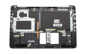 Keyboard incl. topcase DE (german) black/silver with backlight original suitable for Asus A501UX
