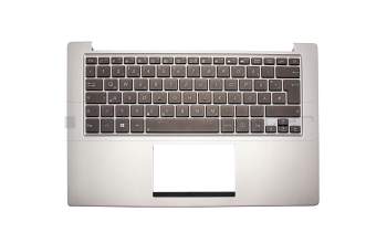 Keyboard incl. topcase DE (german) black/silver with backlight original suitable for Asus U38DT