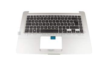 Keyboard incl. topcase DE (german) black/silver with backlight original suitable for Asus VivoBook S15 S510UA