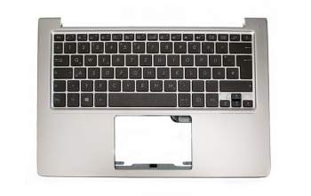 Keyboard incl. topcase DE (german) black/silver with backlight original suitable for Asus ZenBook UX303LB