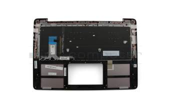 Keyboard incl. topcase DE (german) black/silver with backlight original suitable for Asus ZenBook UX330UA