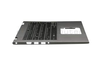 Keyboard incl. topcase DE (german) black/silver with backlight original suitable for Dell Inspiron 13 2in1 (5379)