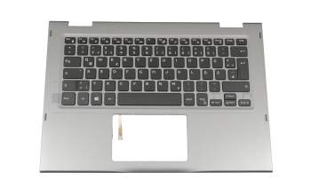 Keyboard incl. topcase DE (german) black/silver with backlight original suitable for Dell Latitude 13 (3390)