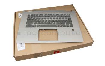 Keyboard incl. topcase DE (german) black/silver with backlight original suitable for Lenovo Yoga 730-15IWL (81JS)