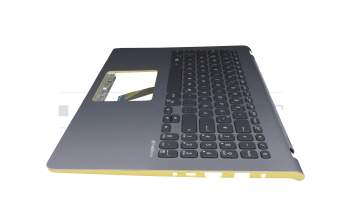 Keyboard incl. topcase DE (german) black/silver/yellow with backlight silver/yellow original suitable for Asus VivoBook S15 X530UA