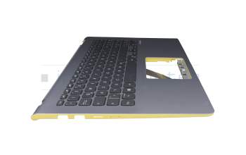 Keyboard incl. topcase DE (german) black/silver/yellow with backlight silver/yellow original suitable for Asus VivoBook S15 X530UA