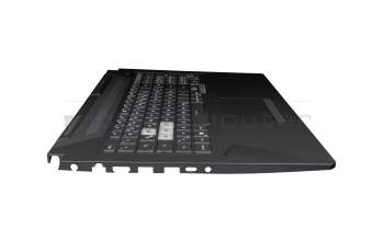 Keyboard incl. topcase DE (german) black/transparent/black with backlight original suitable for Asus FX706HE