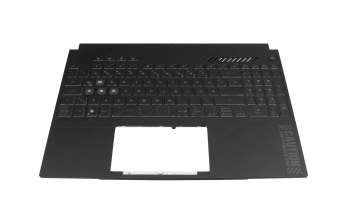 Keyboard incl. topcase DE (german) black/transparent/black with backlight original suitable for Asus TUF Gaming A15 FA507XI