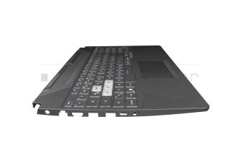 Keyboard incl. topcase DE (german) black/transparent/black with backlight original suitable for Asus TUF Gaming F15 FX506HEB
