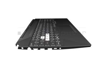 Keyboard incl. topcase DE (german) black/transparent/black with backlight original suitable for Asus TUF Gaming F15 FX506HM