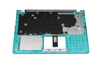 Keyboard incl. topcase DE (german) black/turquoise with backlight original suitable for Asus VivoBook S15 X530UN
