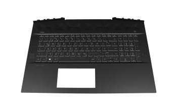 Keyboard incl. topcase DE (german) black/white/black original suitable for HP Pavilion Gaming 17-cd0000