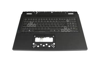 Keyboard incl. topcase DE (german) black/white/black with backlight original suitable for Acer Nitro 17 (AN17-51)