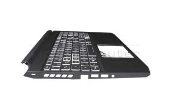 Keyboard incl. topcase DE (german) black/white/black with backlight original suitable for Acer Nitro 5 (AN515-45)