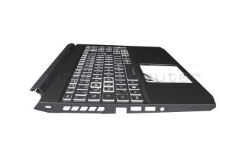 Keyboard incl. topcase DE (german) black/white/black with backlight original suitable for Acer Nitro 5 (AN515-57)