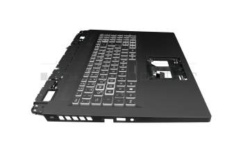 Keyboard incl. topcase DE (german) black/white/black with backlight original suitable for Acer Nitro 5 (AN517-55)