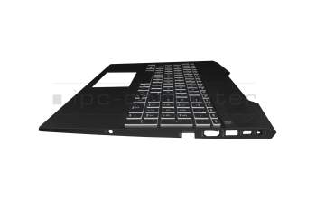 Keyboard incl. topcase DE (german) black/white/black with backlight original suitable for HP Pavilion Gaming 15-cx0000