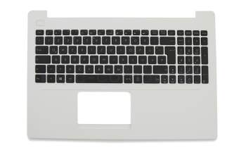 Keyboard incl. topcase DE (german) black/white original suitable for Asus F553SA