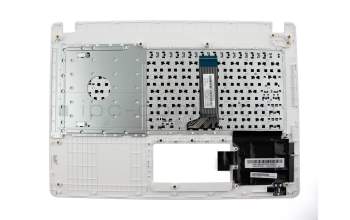 Keyboard incl. topcase DE (german) black/white original suitable for Asus R411MA