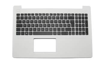 Keyboard incl. topcase DE (german) black/white original suitable for Asus R515MA