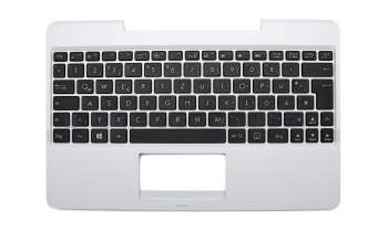 Keyboard incl. topcase DE (german) black/white original suitable for Asus Transformer Book T100TAM