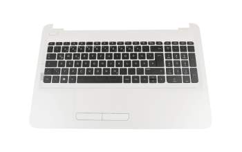 Keyboard incl. topcase DE (german) black/white original suitable for HP 15-ba100